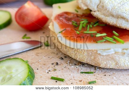 White Toast Bread With Cheese And Ketchup