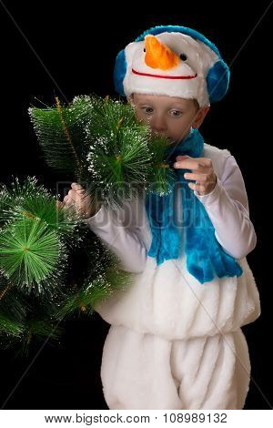 Boy Christmas Costume Snowman.
