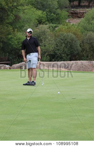 Former Protea Cricket Player Mark Boucher Giving The Ball A Head Turn November 2015 In South Africa
