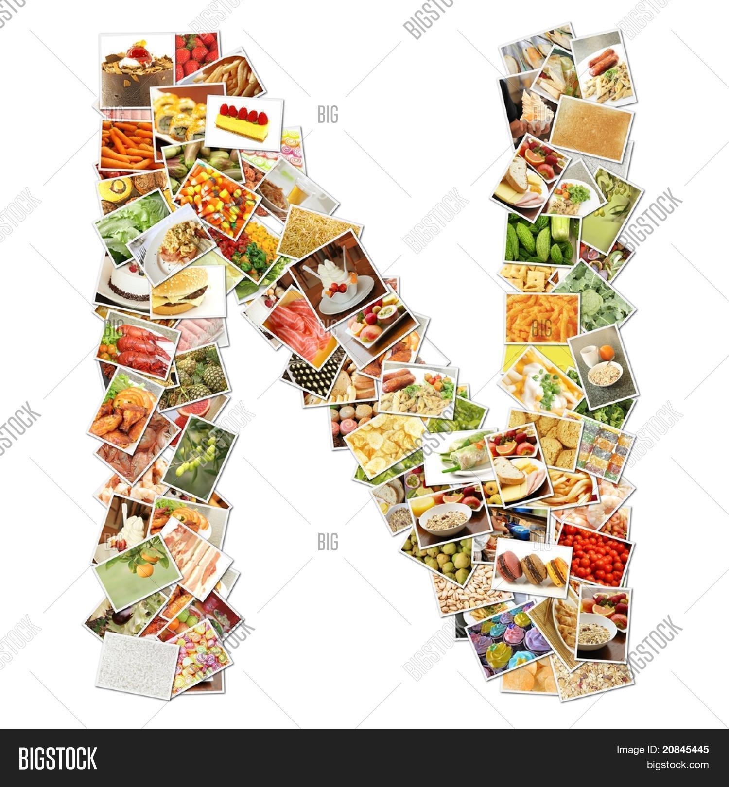 N Numbers Food Letter N Food Collage Image & Photo (Free Trial) | Bigstock