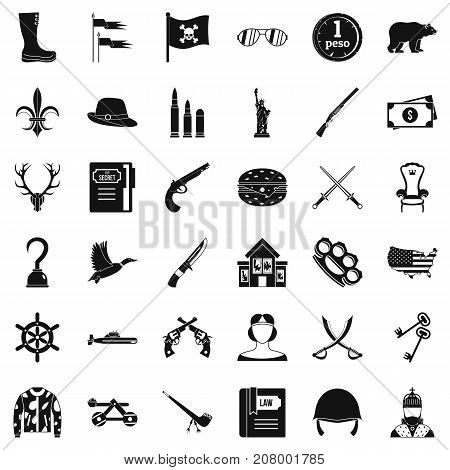 Pipe icons set. Simple style of 36 pipe vector icons for web isolated on white background
