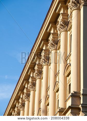 Detailed view of Cernin palace in Prague, Czech Republic.