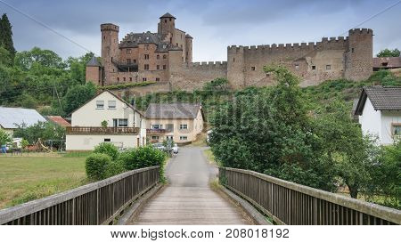 BITBURG, GERMANY - JUNE 25, 2017: Old Hamm Castle close to Bitburg on June 25, 2017 in Germany, Europe