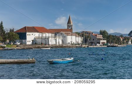 Mediterranean village of Donja Lastva. Bay of Kotor, Montenegro