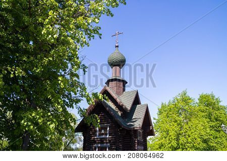 Wooden Church Near The Cathedral Of Peter And Paul In Sestroretsk