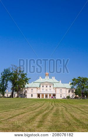 Menshikov Palace In Lomonosov Park In The Summer