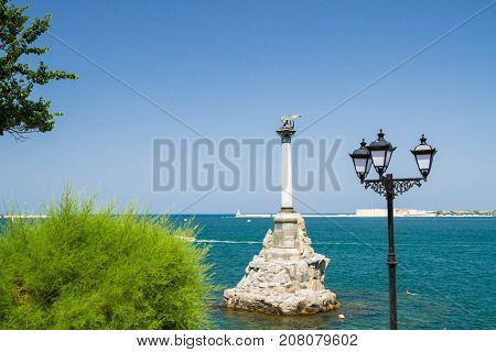 The Famous Monument To The Scuttled Ships In Sevastopol