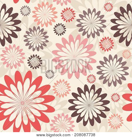 Floral vintage seamless pattern. Vector modern illustration