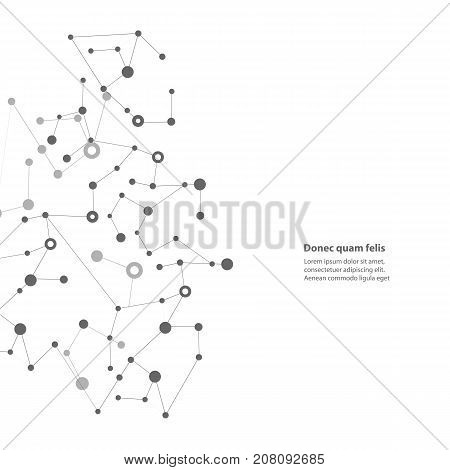 Modern vector design with elements of molecular bonds.