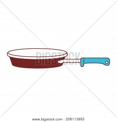 stewpan with handle color sections silhouette vector illustration