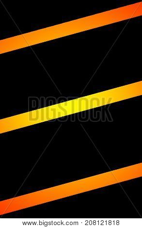 Black background with glowing golden lines across / Abstract illustration