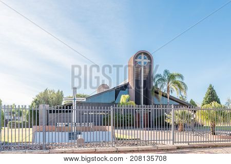 UPINGTON SOUTH AFRICA - JUNE 11 2017: The Dutch Reformed Church Blydeville in Upington a town in the Northern Cape Province