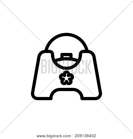 Baby potty thin line icon. Kid training pot simple vector sign