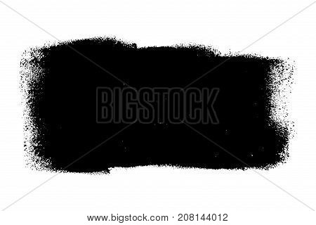 Disrty isolated basis. Artistic messy banner background. Paint roller distress overlay texture. Grunge design element. EPS10 vector.