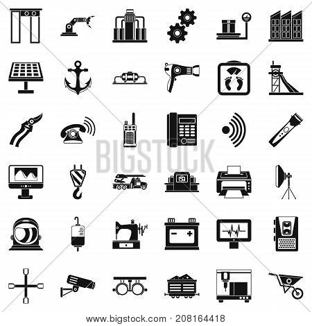 Tool icons set. Simple style of 36 tool vector icons for web isolated on white background