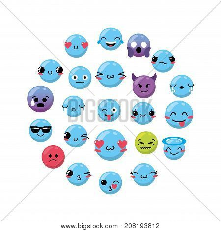 emoji emtion expresion backgroun design vector illustration