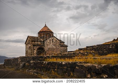 Monastery of Sevanavank and surroundings in Armenia horizontal