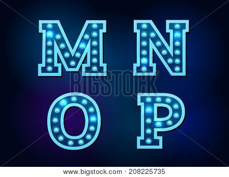 light font alphabet text bright vector illustration