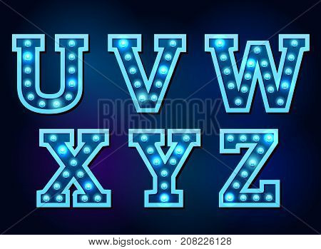light font alphabet text bright vector illustration