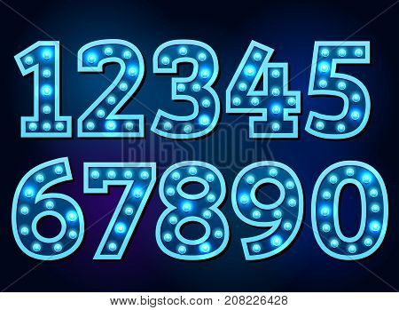 light font alphabet text bright vector illustration