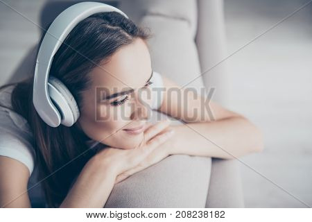 Chillout, Satisfaction, Therapy, Wellness, Leisure, Lifestyle Mode. Charmed Adorable Brown Haired Ad