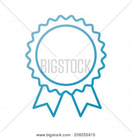 award rosette with ribbon toy decoration vector illustration