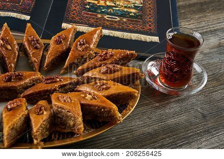 Homemade Baklava Or Pakhlava With Nuts And Honey