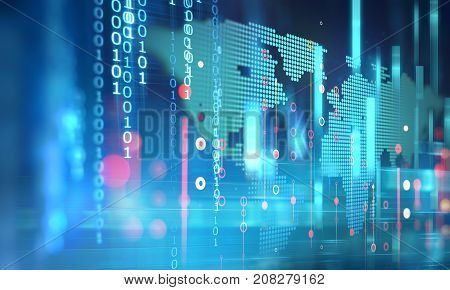 Digital Code Number Abstract Technology Background