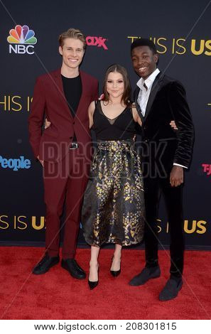 LOS ANGELES - SEP 26:  Niles Fitch, Hannah Zeile, Logan Shroyer at the 