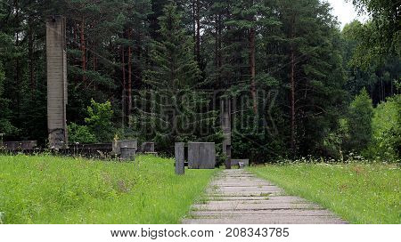 Khatyn, Belarus. July 25 2017. Memorial to the victims of World war II.
