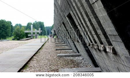 Khatyn, Belarus. July 25 2017. Memorial to the victims of World war II.