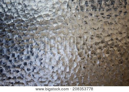 Frosted not tranparent glass with abstract pattern,