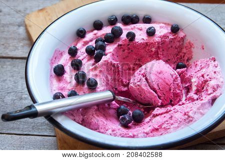 Homemade Berry Ice Cream