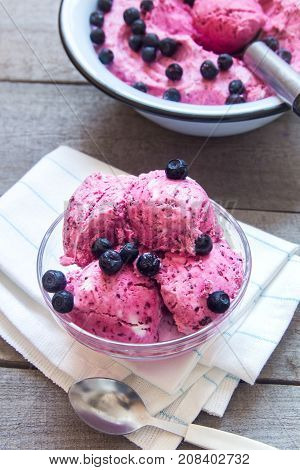 Homemade Berry Ice Cream