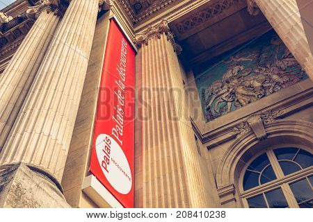 Architecture Detail Of The Facade Of The Discovery Palace