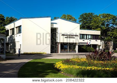Jurmala, Latvia - July, 2017: Culture centre building in Jurmala city center, Latvia