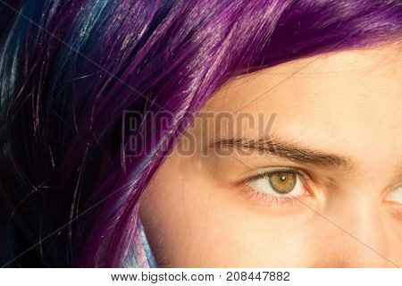 Eyes girls with extreme hair color, mermaid, Malvina