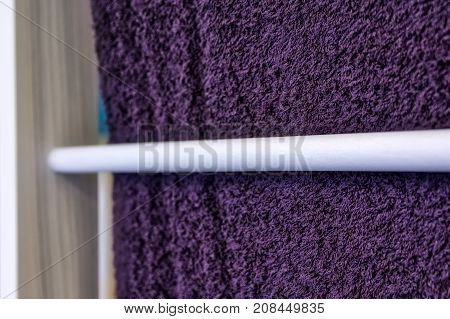 Multicolored Handtowel Closeup Texture Household Object Woven Fabric Folded Pruple