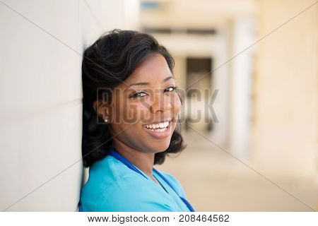 Healthcare worker. Doctor or nurse at the hospital.