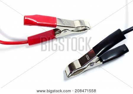 Electronic jumper cables Positive electrode and Negative electrode