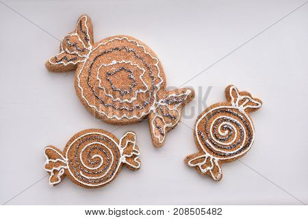 big christmas candy toys christmas decor on a white background