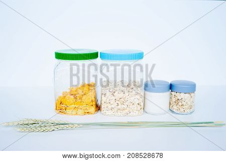 Image of different healthy food made of weat