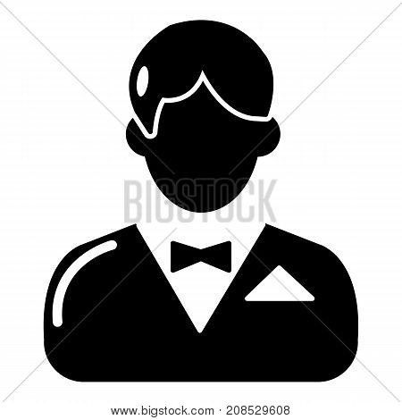 Croupier icon. Simple illustration of croupier vector icon for web