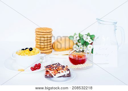 Image of different healthy food made of weat