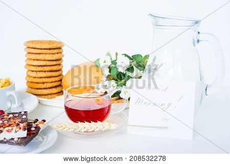 Image of different healthy food made of weat