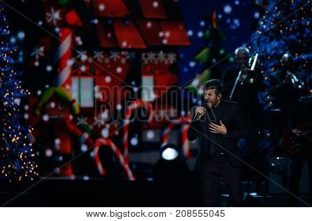 NASHVILLE, TN-NOV 7: Recording artist Brett Eldredge performs at the 2014 CMA Country Christmas at the Bridgestone Arena on November 7, 2014 in Nashville, Tennessee. 