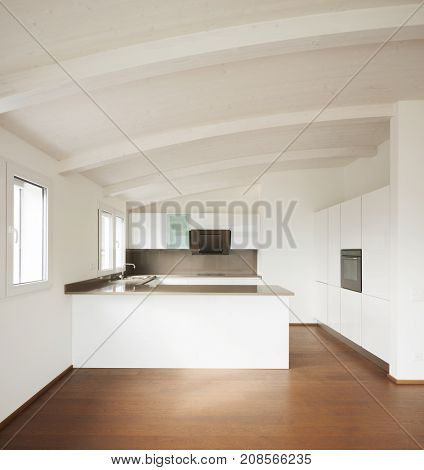 Modern kitchen in a new loft