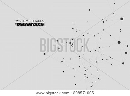 Polygonal abstract background with connected line and dots. Modern technological design for future world projects.