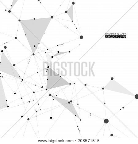 Internet connection geometric shapes. Vector graphic design.