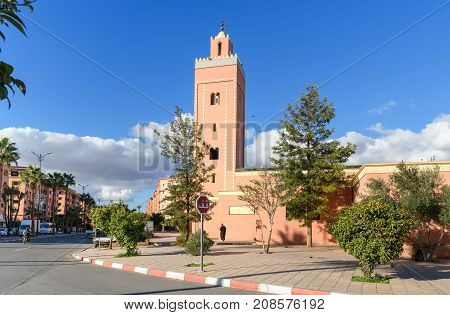 Mosque Anouar In Marrakech. Morocco